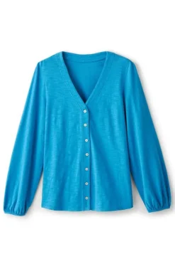 Soft Surroundings Tops|Lorna Button Front Top