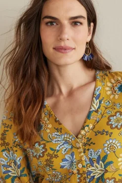 Soft Surroundings Tops|Lorna Button Front Top
