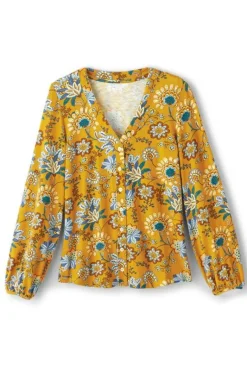 Soft Surroundings Tops|Lorna Button Front Top