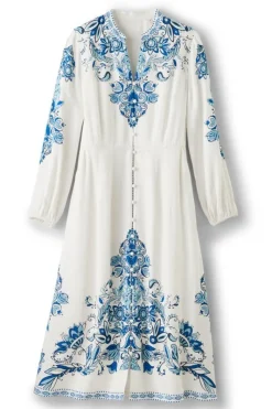 Soft Surroundings Dresses|Louise Midi Dress PerissaScarf