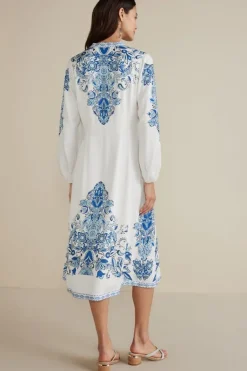 Soft Surroundings Dresses|Louise Midi Dress PerissaScarf