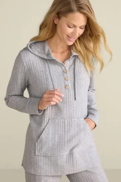 Soft Surroundings Tops|Sleepwear & Lounge|Loungy Lover Hoodie HeatherGrey