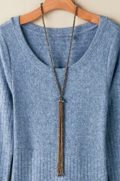 Soft Surroundings Jewelry|Necklaces|Luciana Tassel Necklace Hematite