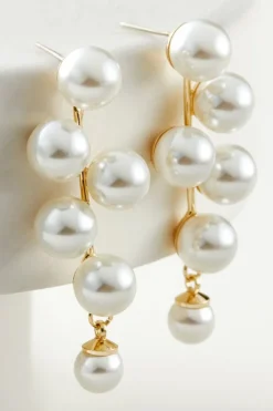 Soft Surroundings Jewelry|Earrings|Lulu Pearl Drops Earrings Ivory