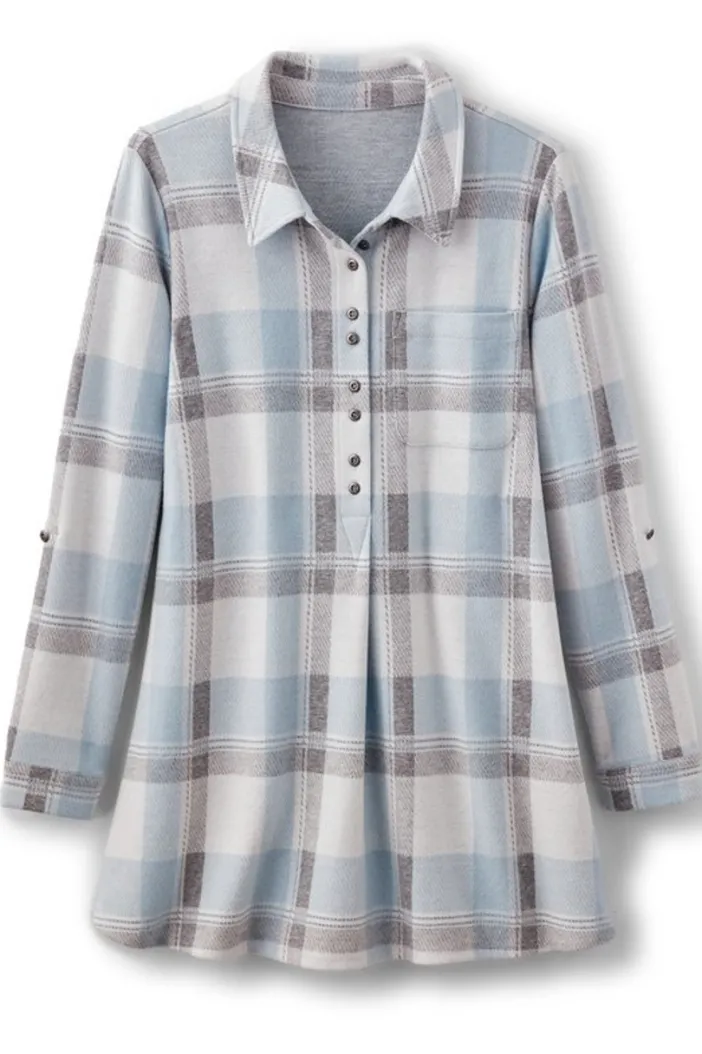 Soft Surroundings Tops|Mad About Plaid Top