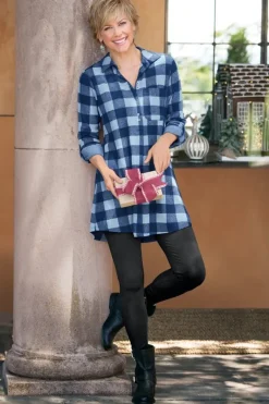 Soft Surroundings Tops|Tunics & Leggings|Mad About Plaid Tunic