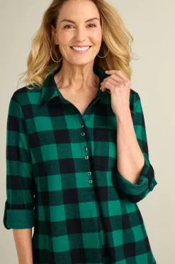 Soft Surroundings Tops|Tunics & Leggings|Mad About Plaid Tunic