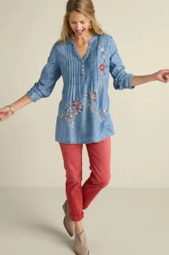 Soft Surroundings Tops|Maddie Tencel™ Tunic MediumBlueWash