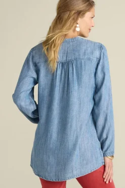 Soft Surroundings Tops|Maddie Tencel™ Tunic MediumBlueWash