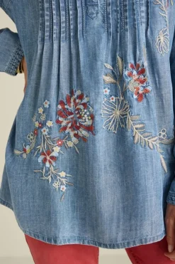 Soft Surroundings Tops|Maddie Tencel™ Tunic MediumBlueWash