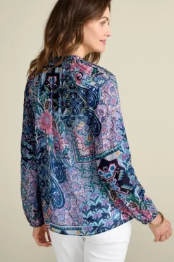 Soft Surroundings Tops|Maisie Long Sleeve Top SafiTapestry