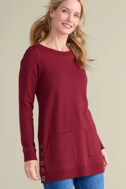 Soft Surroundings Tops|Make It Snappy Pullover