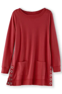 Soft Surroundings Tops|Make It Snappy Pullover