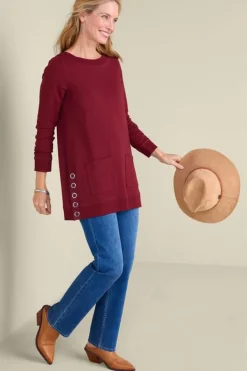Soft Surroundings Tops|Make It Snappy Pullover
