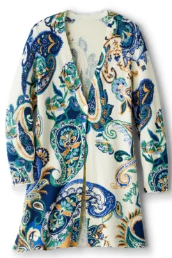 Soft Surroundings Tops|Sweaters & Cardigans|Marin Cardigan AutumnPaisleyScarfBlue