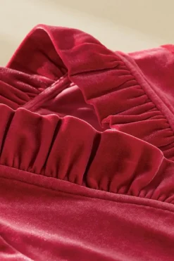 Soft Surroundings Tops|Marlee Ruffle Velvet Top