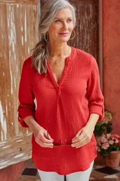 Soft Surroundings Tops|Tunics & Leggings|Marley Gauze Tunic