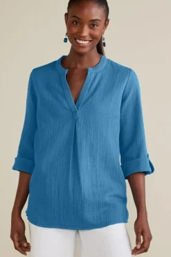 Soft Surroundings Tops|Tunics & Leggings|Marley Gauze Tunic