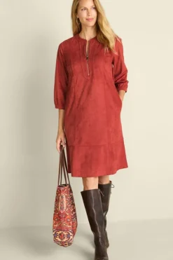 Soft Surroundings Dresses|Martine Faux Suede Dress BossaNova