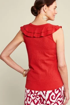 Soft Surroundings Tops|Marybeth Ruffle Tank AmericanBeauty
