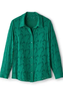 Soft Surroundings Tops|Matine Jacquard Tunic & Cami Evergreen