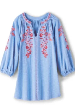 Soft Surroundings Tops|Tunics & Leggings|Meagan Tunic BlueBonnet