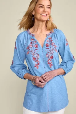 Soft Surroundings Tops|Tunics & Leggings|Meagan Tunic BlueBonnet