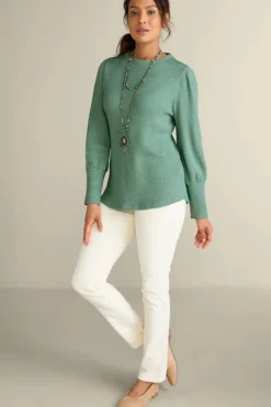 Soft Surroundings Tops|Melina Waffle Pullover