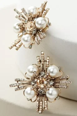 Soft Surroundings Jewelry|Earrings|Melisa Crystal Earrings MetallicChampagne