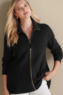 Soft Surroundings Tops|Sweaters & Cardigans|Meria Zip Cardi
