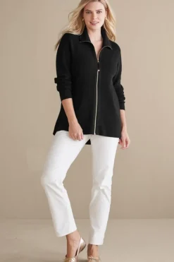 Soft Surroundings Tops|Sweaters & Cardigans|Meria Zip Cardi
