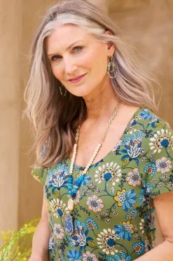 Soft Surroundings Jewelry|Earrings|Mimi Beaded Hoop Earrings BlueMulti