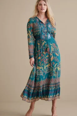 Soft Surroundings Dresses|Mirapani Dress AyalettaBlue