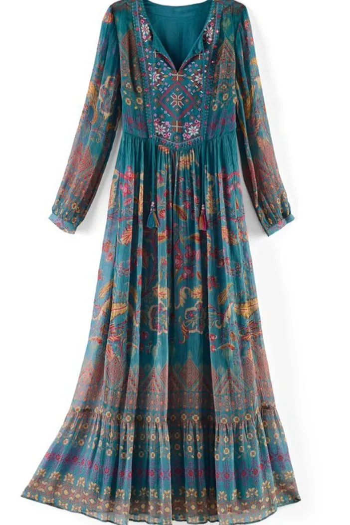 Soft Surroundings Dresses|Mirapani Dress AyalettaBlue