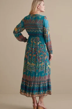 Soft Surroundings Dresses|Mirapani Dress AyalettaBlue