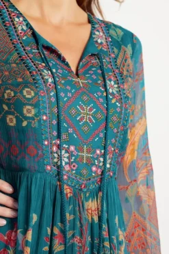 Soft Surroundings Dresses|Mirapani Dress AyalettaBlue