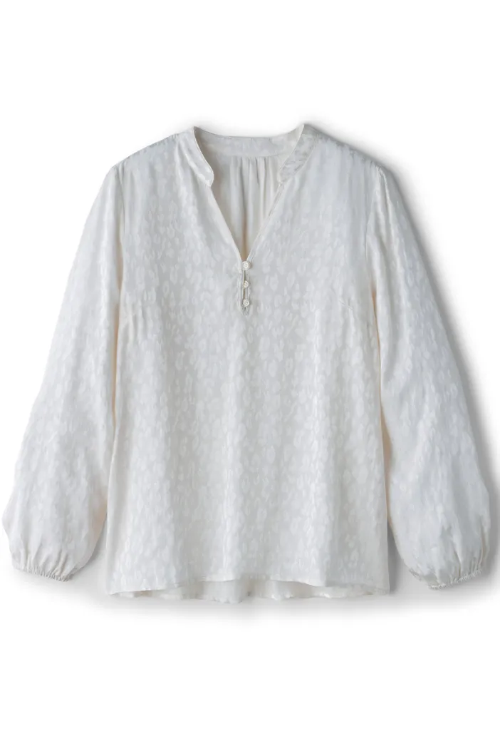 Soft Surroundings Tops|Mirasol Jacquard Tunic IvoryPearl