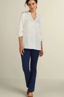 Soft Surroundings Tops|Mirasol Jacquard Tunic IvoryPearl