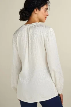 Soft Surroundings Tops|Mirasol Jacquard Tunic IvoryPearl