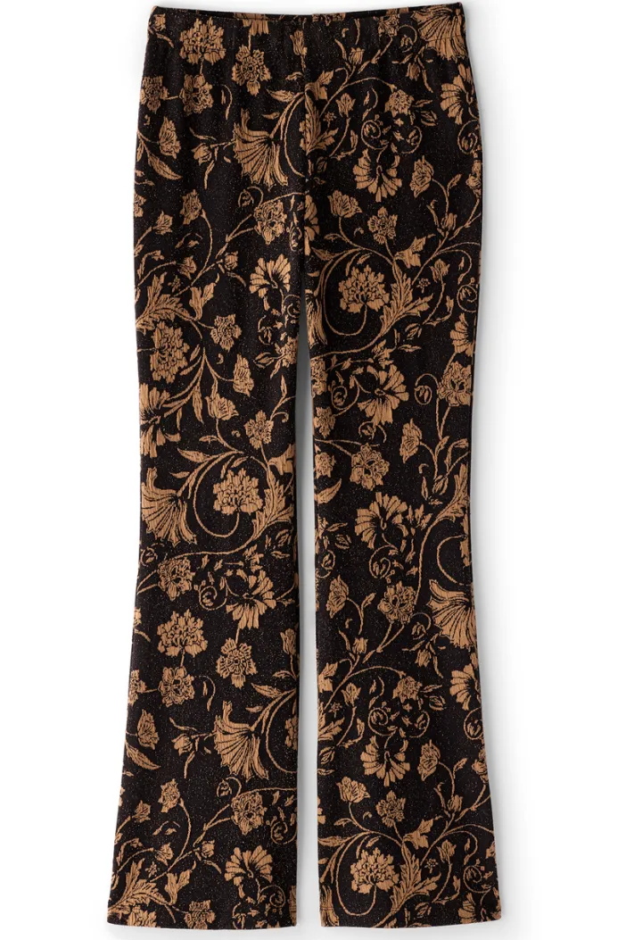 Soft Surroundings Pants|Mischa Jacquard Pants FloralScarfJacquard