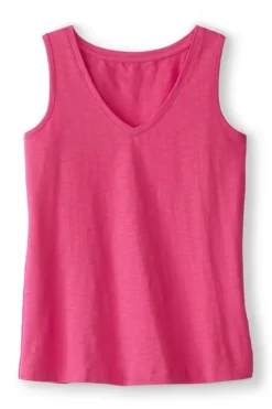 Soft Surroundings Tops|Mistral Supima Slub Tank PinkPeacock