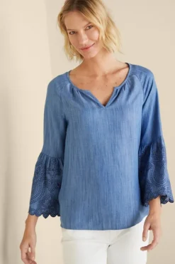 Soft Surroundings Tops|Misty Tencel™ Shirt MediumWash