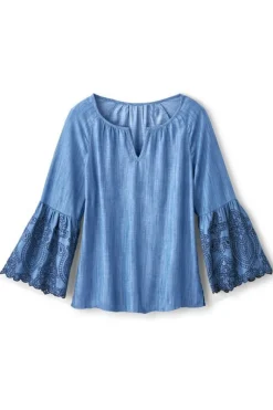Soft Surroundings Tops|Misty Tencel™ Shirt MediumWash
