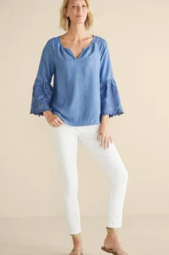 Soft Surroundings Tops|Misty Tencel™ Shirt MediumWash