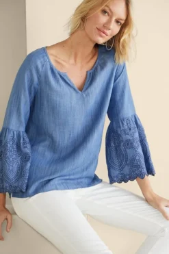 Soft Surroundings Tops|Misty Tencel™ Shirt MediumWash