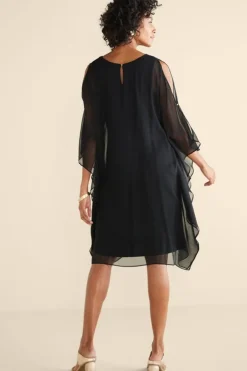 Soft Surroundings Dresses|Morlaix Silk Dress Black