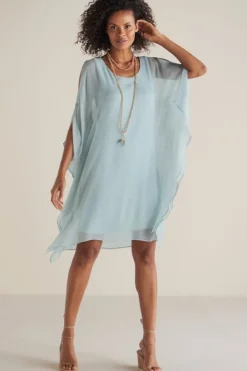 Soft Surroundings Dresses|Morlaix Silk Dress Black