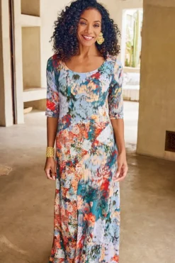 Soft Surroundings Dresses|Nanette Dress MultiOrange