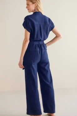 Soft Surroundings Dresses|Jumpsuits|Natasha Gauze Jumpsuit Navy