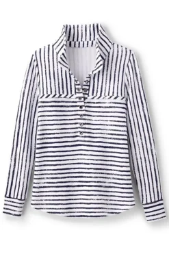 Soft Surroundings Tops|Neera French Terry Tunic